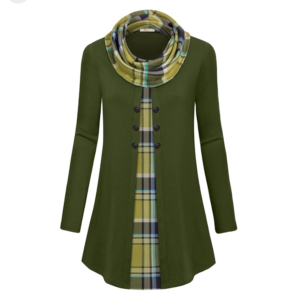 Bebonnie womens long sleeve cowl neck